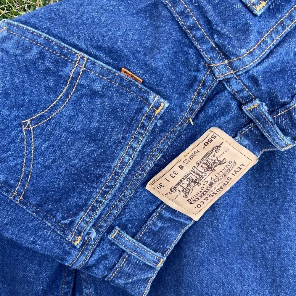 Vintage Levi’s 550 Orange Tab Made in USA Jeans 1994 33 30
